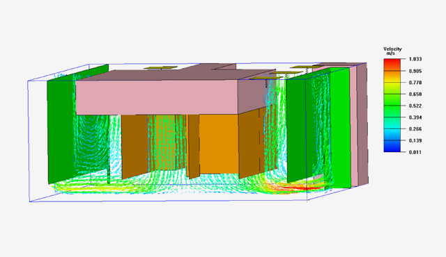 Airflow Vector Diagram Simulation